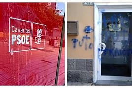 Atacan varias sedes del PSOE en Canarias a pocas horas de la protesta convocada contra la amnistía