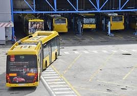 Cochera de Guaguas en El Sebadal.