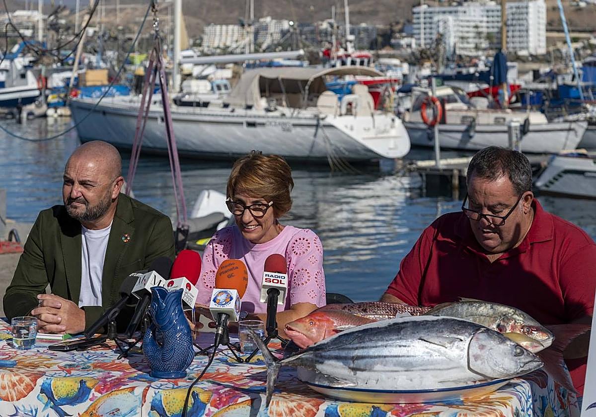 Acto de presentación de la feria en el puerto de Arguineguín.