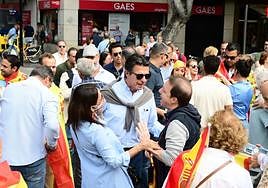 Imágenes de la concentración de este domingo encabezada por el exministro José Manuel Soria al frente