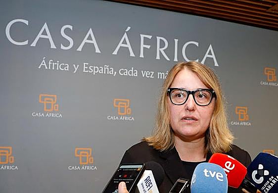 La psiquiatra Mar Ramos, del Programa de Psiquiatría Transcultural del Hospital Vall d'Hebron de Barcelona antes de participar en las jornadas 'Niñas y mujeres que migran solas'.