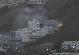Imagen del fuego en Puerto Rico.