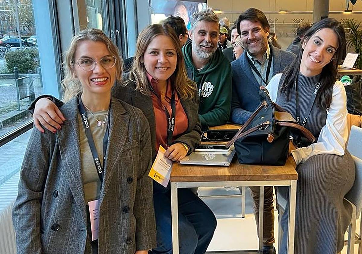 Integrantes de la expedición del Clúster Audiovisual de Canarias en Berlín.