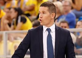 Lakovic, en un lance del encuentro de este miércoles en el Gran Canaria Arena