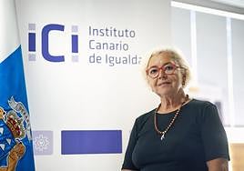 Ana Brito, directora del Instituto Canario de Igualdad (ICI), esta semana en su despacho.