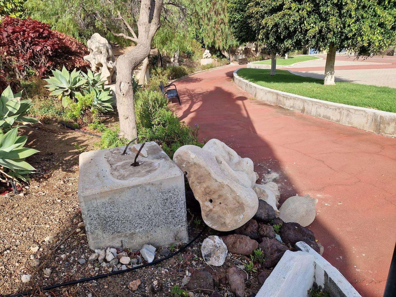 Del destrozo a la restauración: la escultura de Plácido Fleitas vuelve a Telde