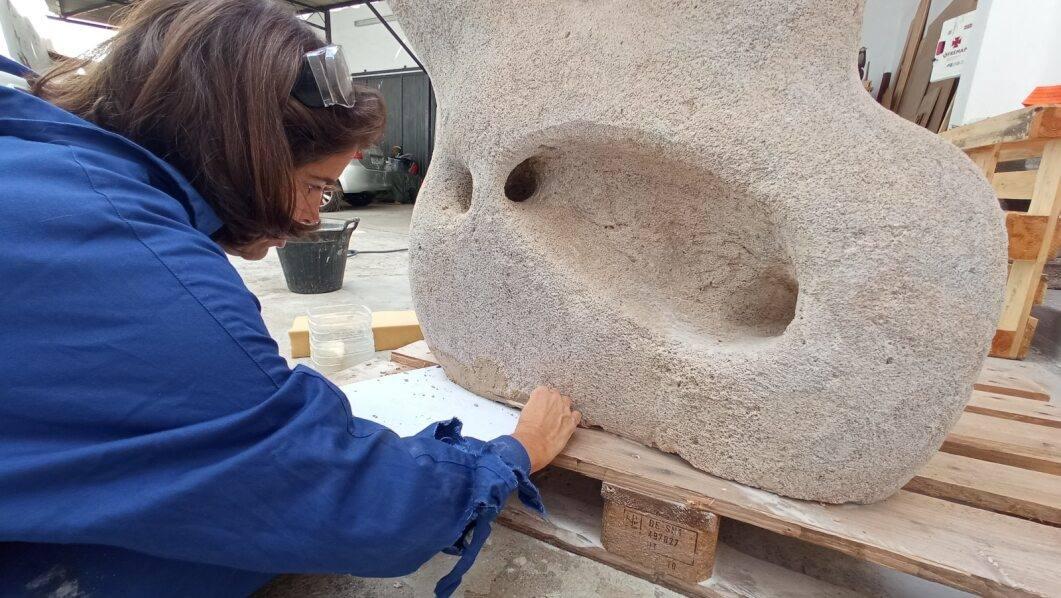 Del destrozo a la restauración: la escultura de Plácido Fleitas vuelve a Telde