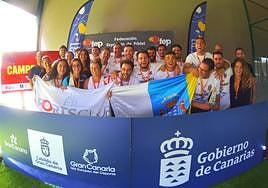 Los equipos canarios ganadores.
