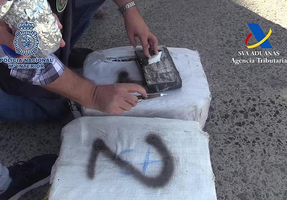 Imagen de archivo de la incautación de droga.