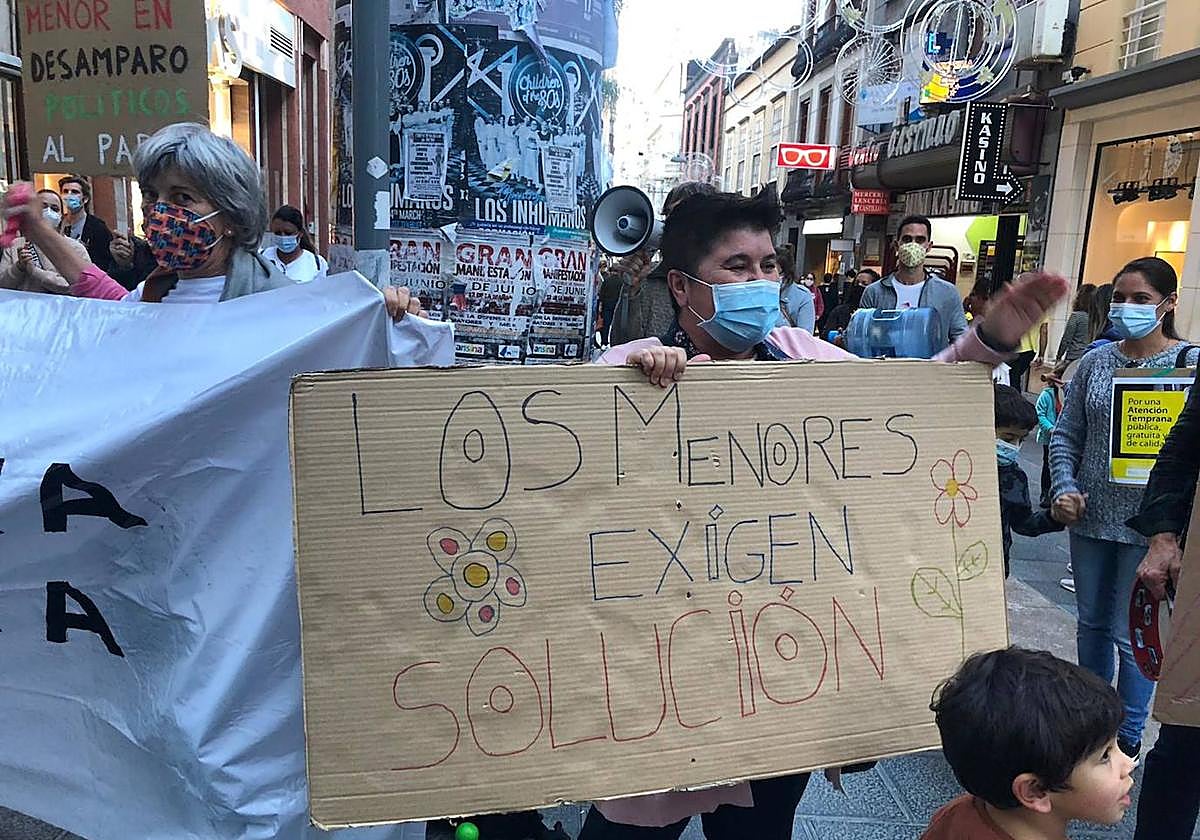 Imagen de archivo de una protesta de la Plataforma de Atención Temprana pidiendo la creación de unidades.