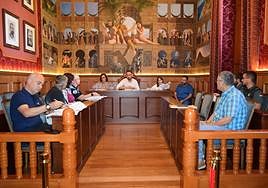 Imagen de la Junta de Seguridad celebrada en el consistorio de Gáldar.