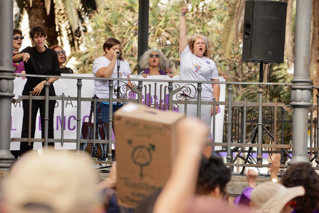 El feminismo canario se moviliza en la capital grancanaria