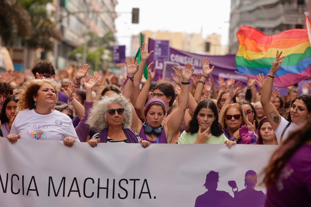 El feminismo canario se moviliza en la capital grancanaria