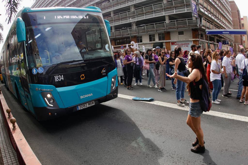 El feminismo canario se moviliza en la capital grancanaria
