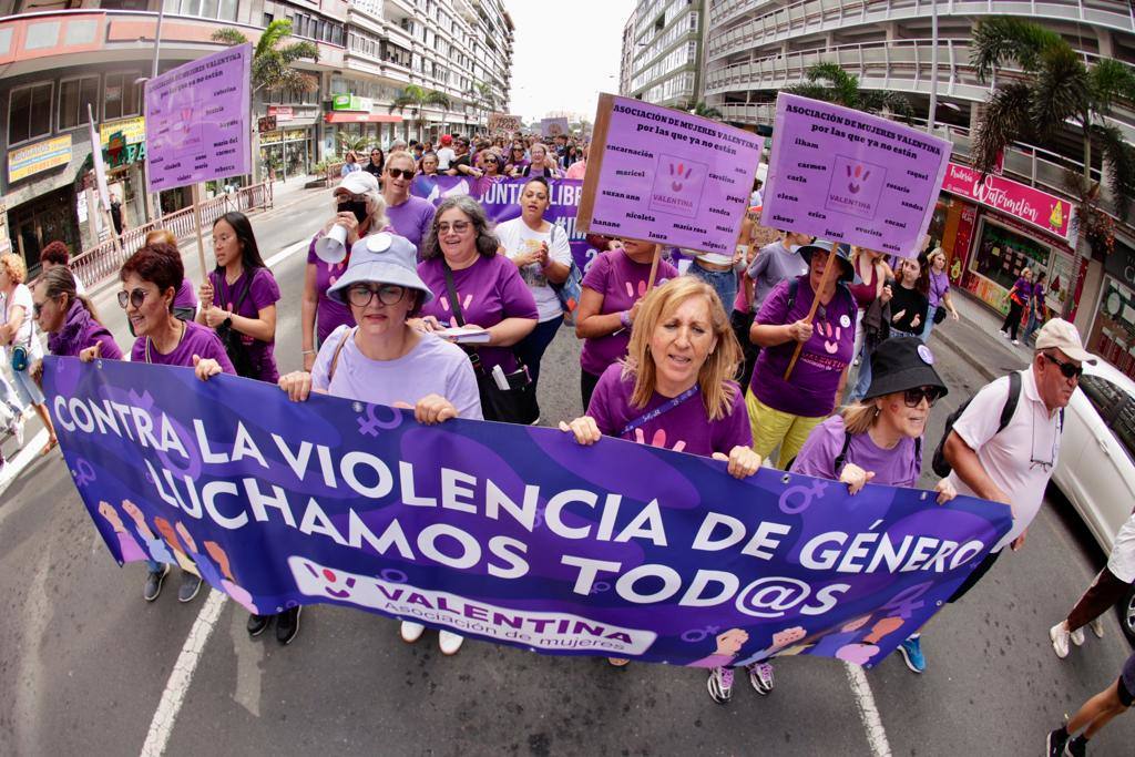 El feminismo canario se moviliza en la capital grancanaria
