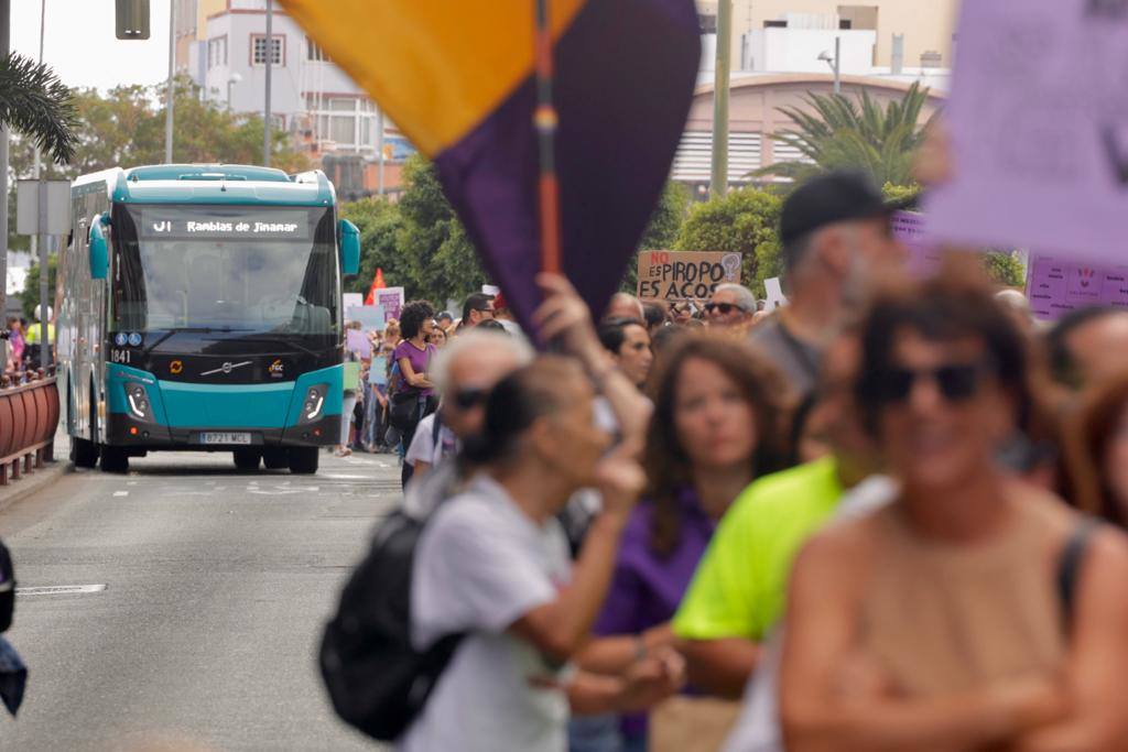 El feminismo canario se moviliza en la capital grancanaria