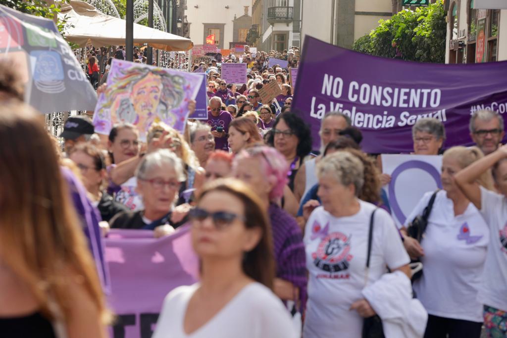 El feminismo canario se moviliza en la capital grancanaria