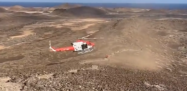 Imagen del rescate de la afectada.