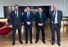 Representantes de Saerco junto con la delegación lanzaroteña desplazada a Madrid.