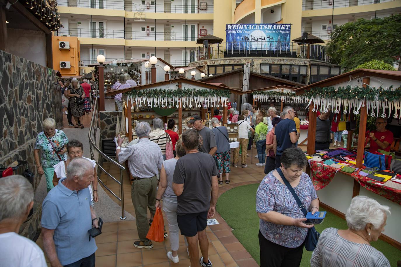 Entre puestos navideños en el Hotel Maritim Playa
