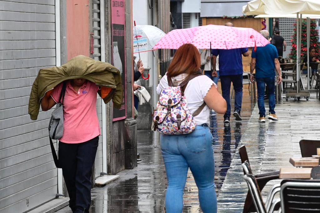 Sábado pasado por agua en la capital grancanaria