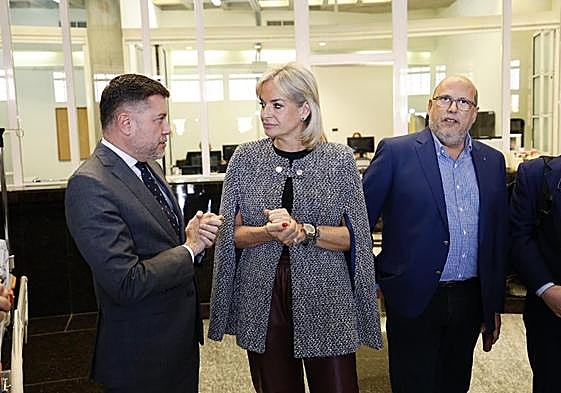 Teodoro Sosa, Esther Monzón y José Antonio López.