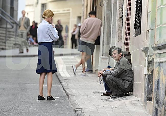 Otro momento del rodaje, en La Isleta.