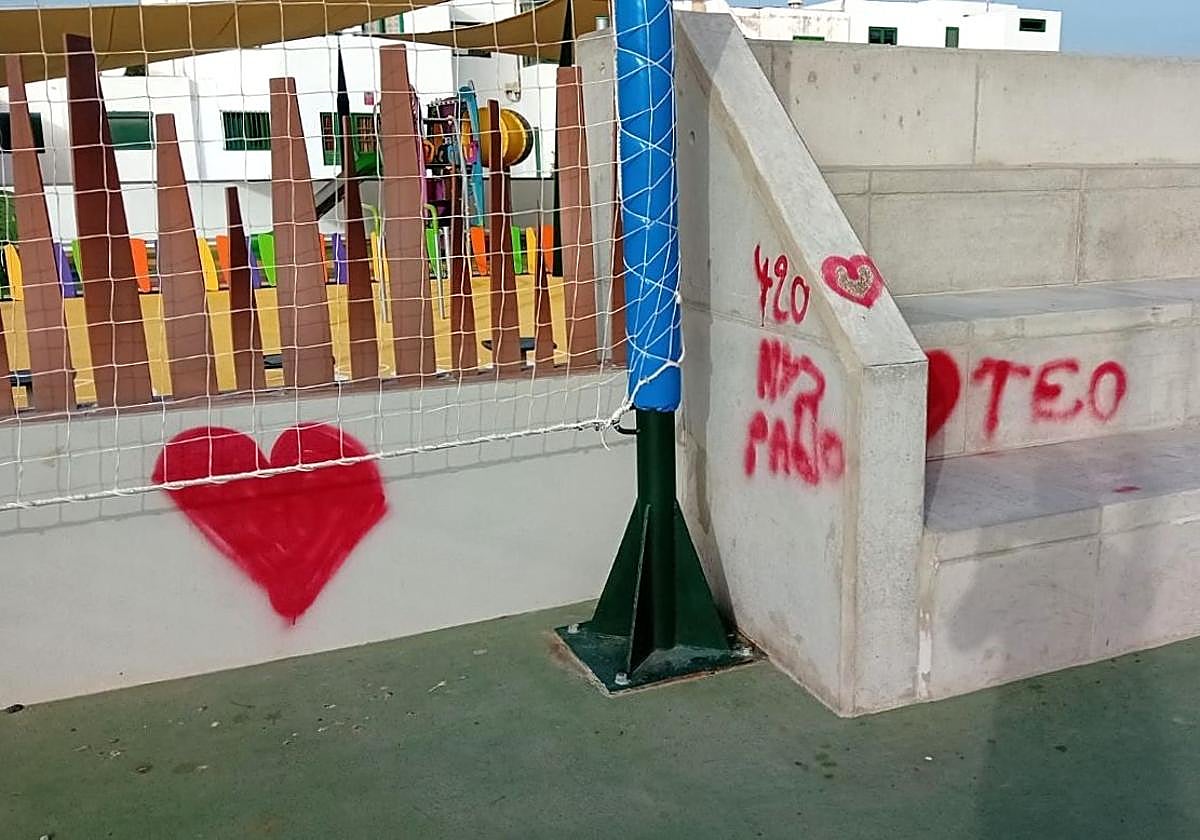 Instalación deportiva afectada.