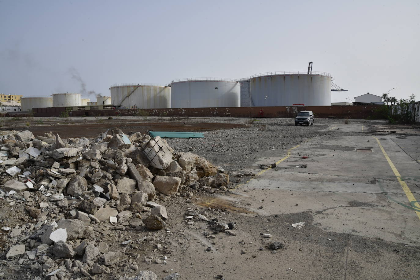 Toma de las obras en el Puerto.