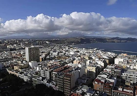 Vista aérea de la ciudad de Las Palmas de Gran Canaria.