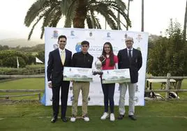 Los ganadores, con Rafa Cabrera Bello, que da su nombre a este certamen.