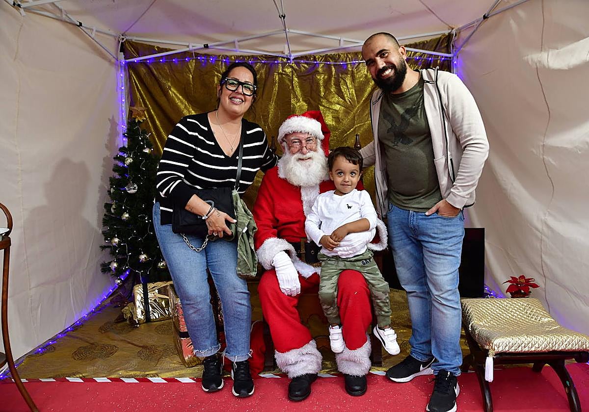 Papá Noel, en su visita a Telde el año pasado.