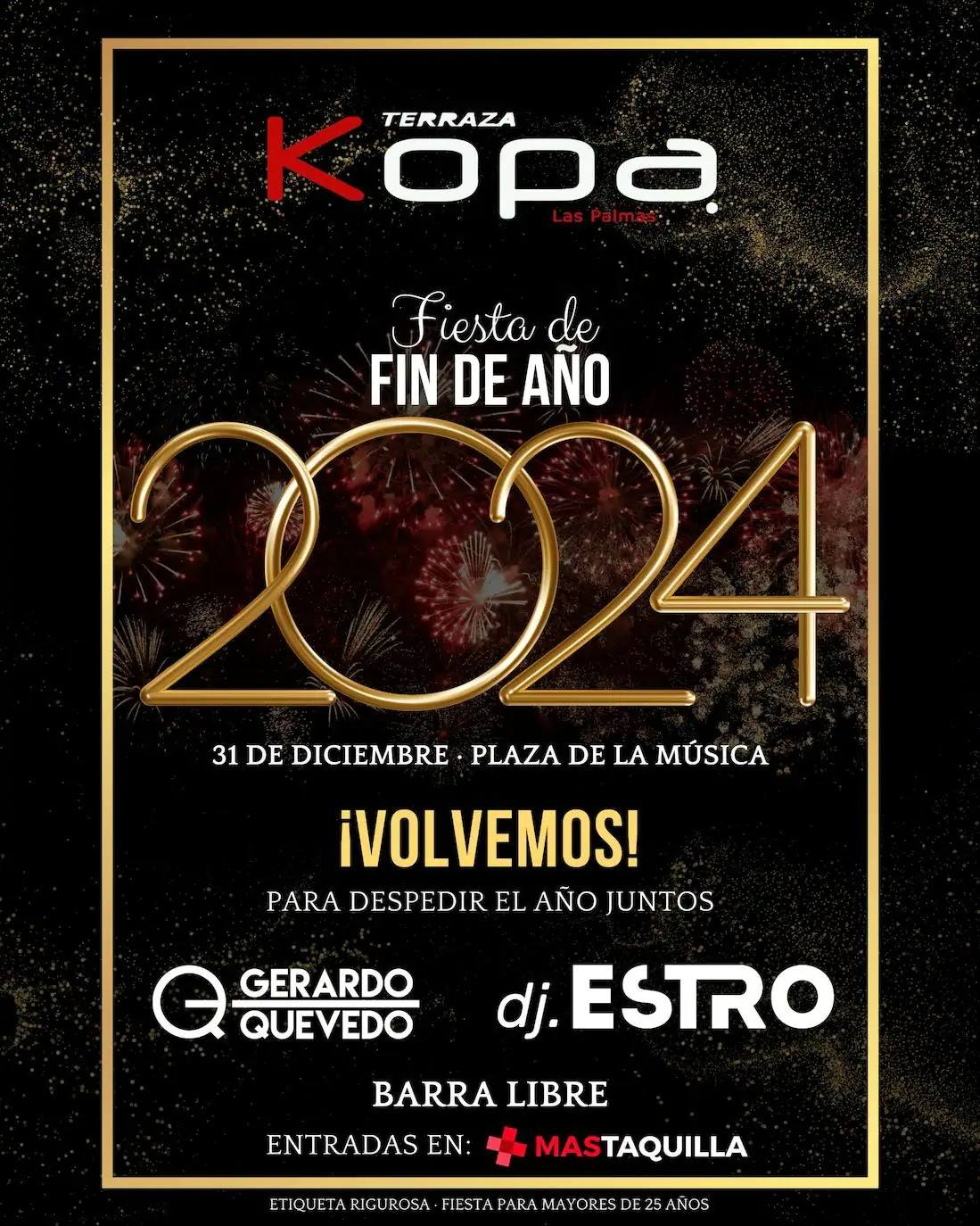 Consulte el listado de ganadores de 20 entradas para la fiesta de Fin de Año de la Terraza Kopa