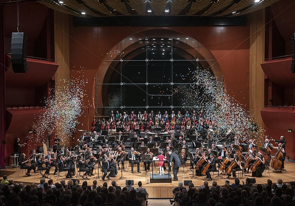 Imagen de archivo del Concierto Popular de Año Nuevo, de la Orquesta Sinfónica de Las Palmas, en el Auditorio Alfredo Kraus.