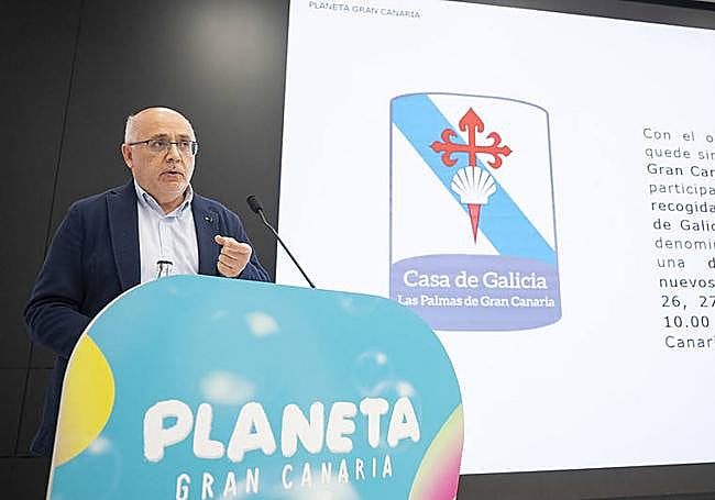 Antonio Morales, presidente del Cabildo, en la presentación de la feria.