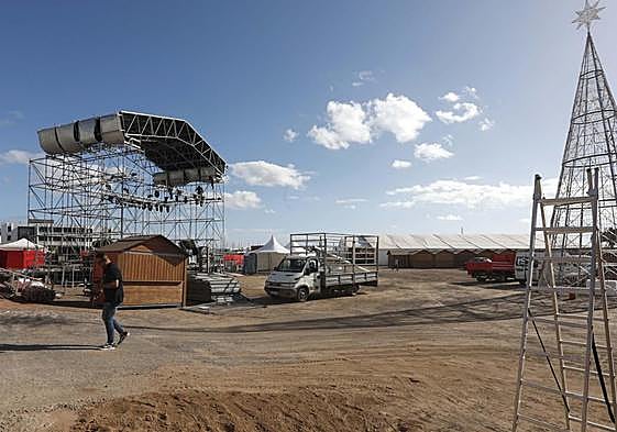 Puestos navideños que por primera vez tienen presencia en el solar de Ginory.