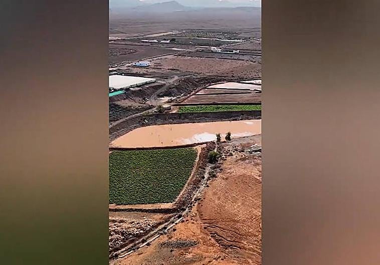 Imágenes del paso de las lluvias por Fuerteventura.