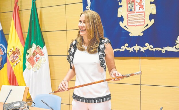 Lola García, presidenta electa, el día de su toma de posesión, el 21 de junio de 2019. 