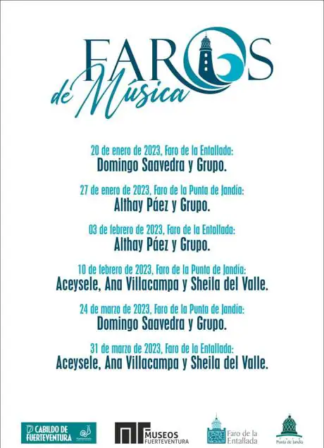 Imagen - Cartel de los conciertos en los faros de La Entallada y de la Punta de Jandía.