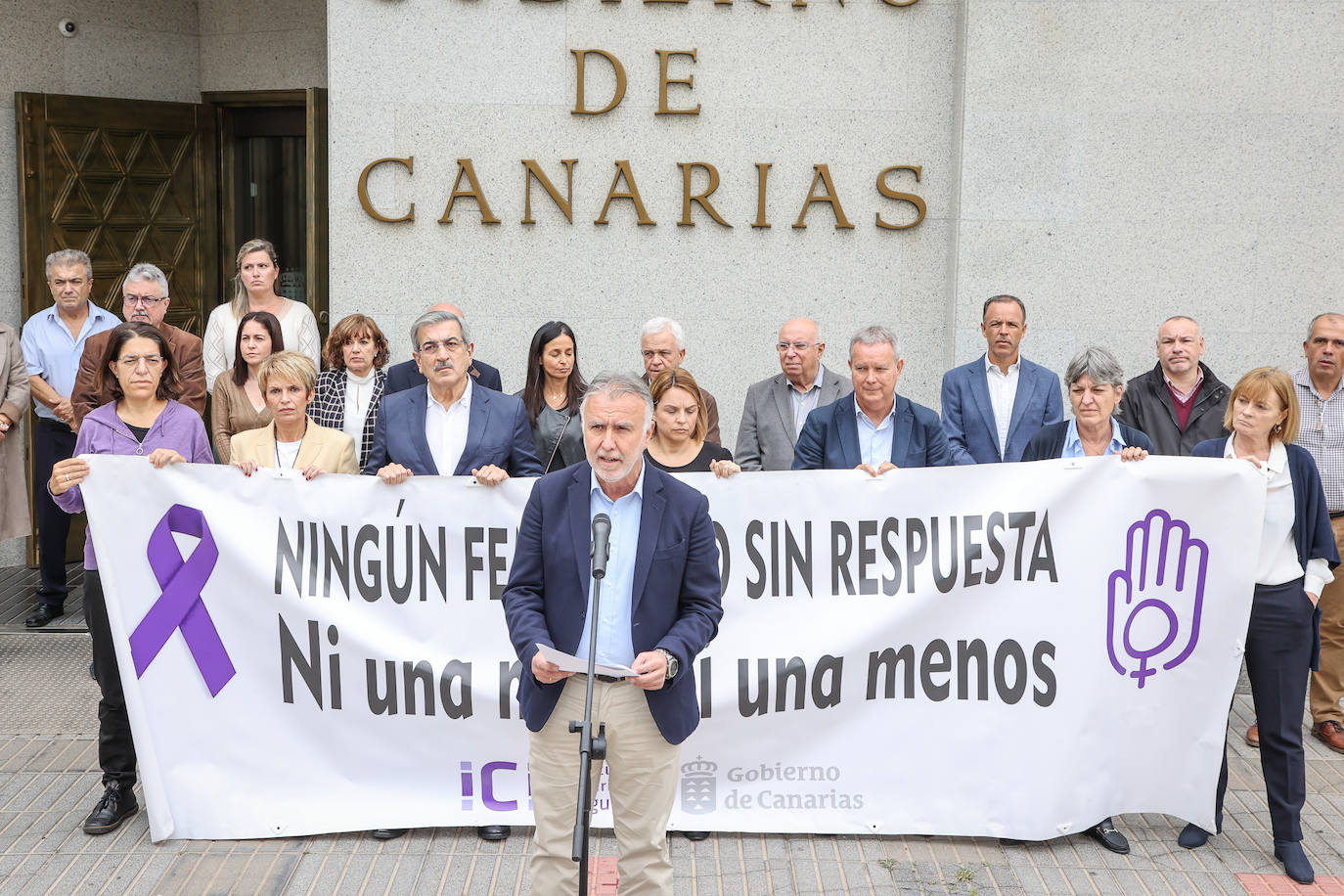 Imagen del acto organizado en la sede de presidencia del Gobierno en Las Palmas de Gran Canaria.