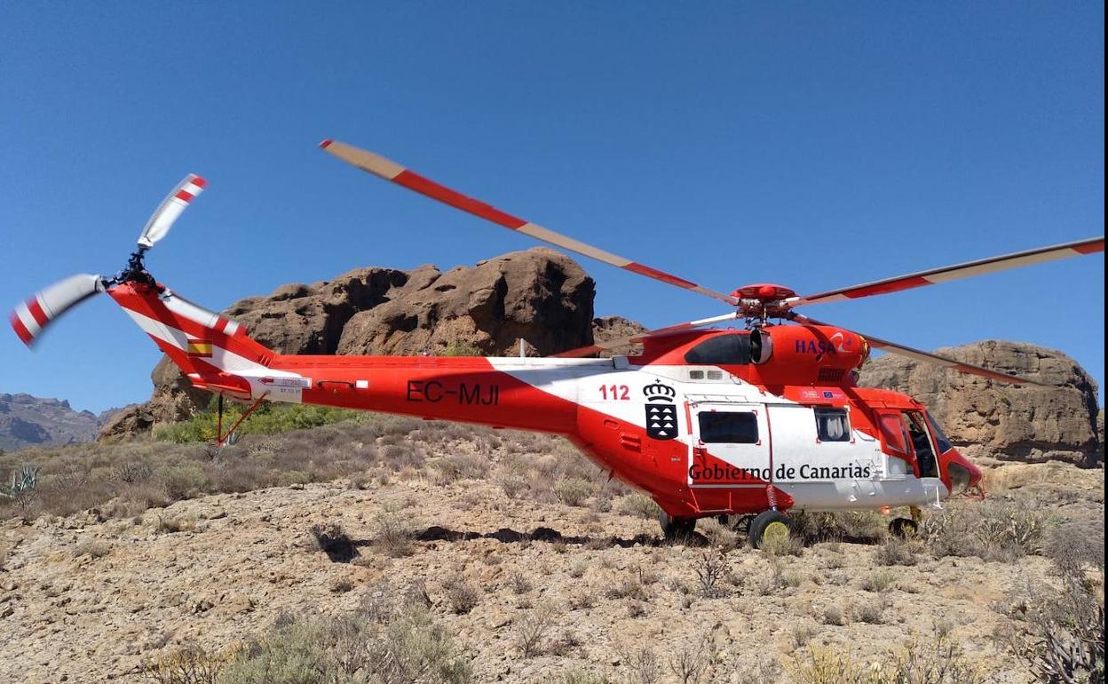 Imagen de archivo del helicóptero del GES. 