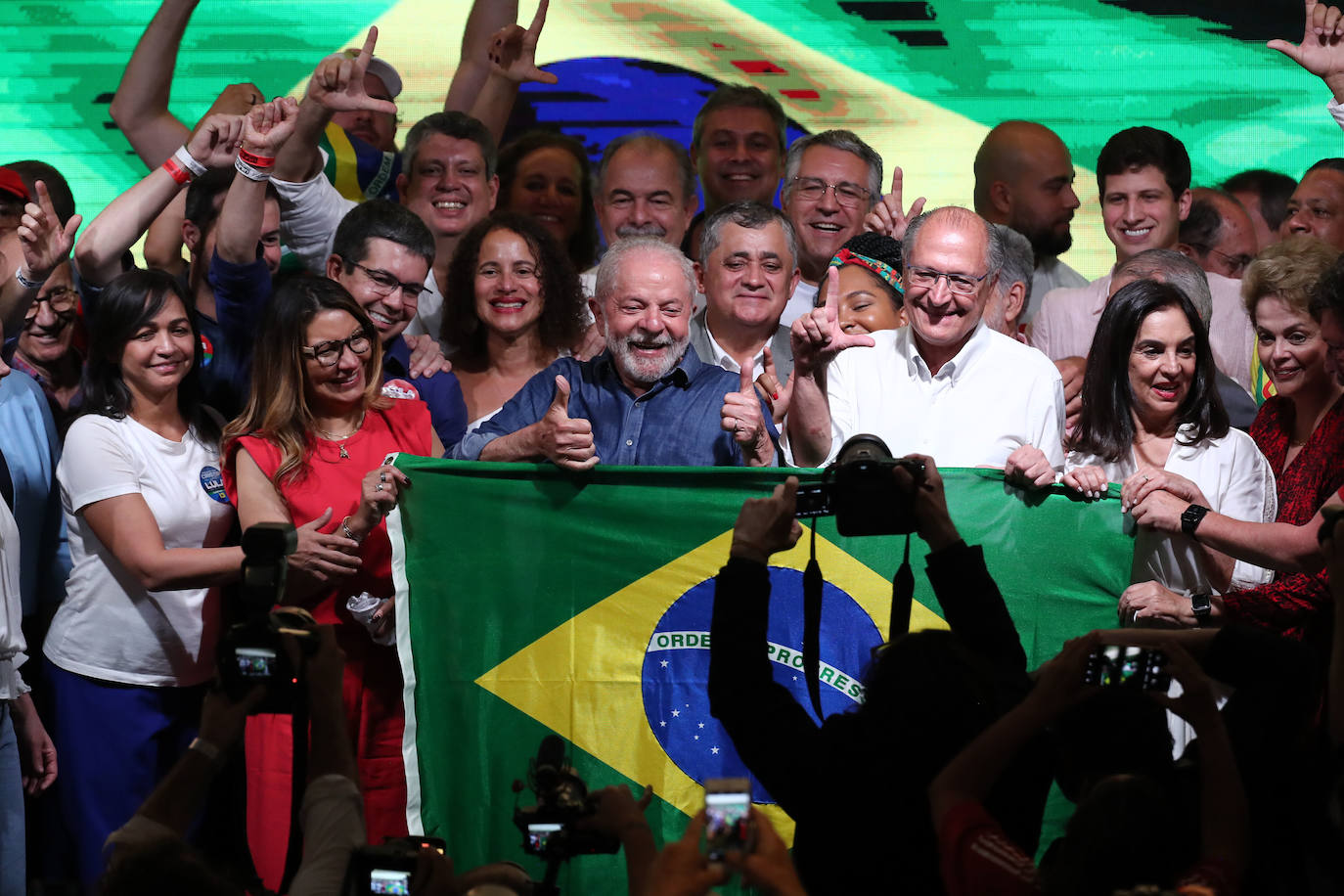 Lula da Silva, el día de su victoria en las elecciones /