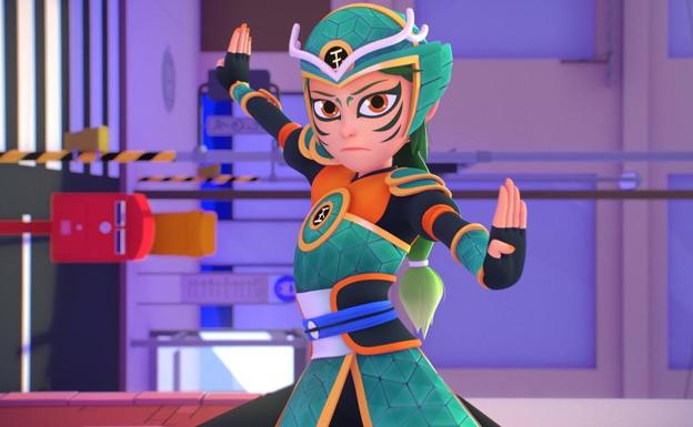 La joven Lan Jun se convierte en Jade Armor. 