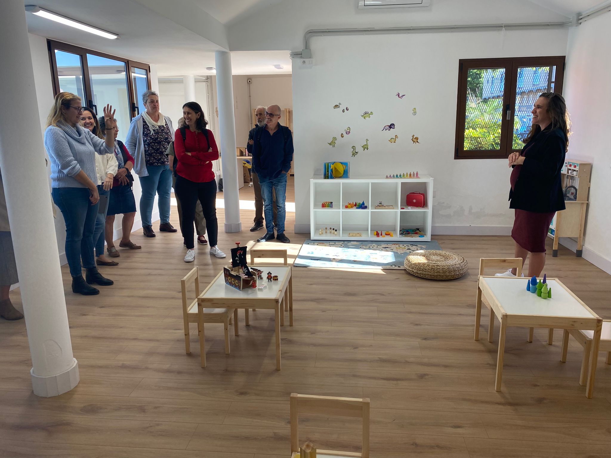 Durante el acto de inauguración del espacio en Santa Lucía