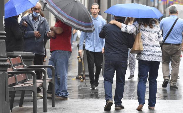 Episodio de lluvia en Las Palmas de Gran Canaria. 
