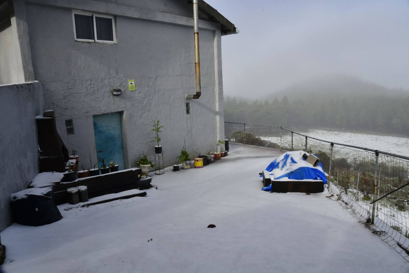Fotos: A bordo del quitanieves en la cumbre blanca de Gran Canaria