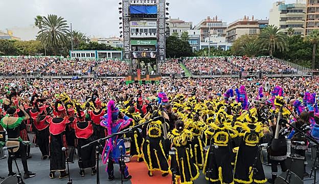 Desfile de carnaval en la capital grancanaria. 