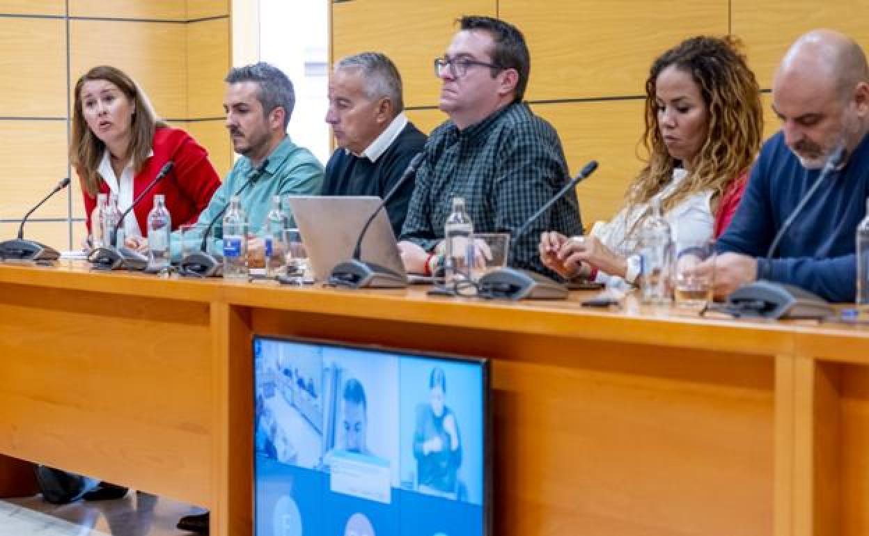 Grupo de consejeros de CC en el Cabildo. 