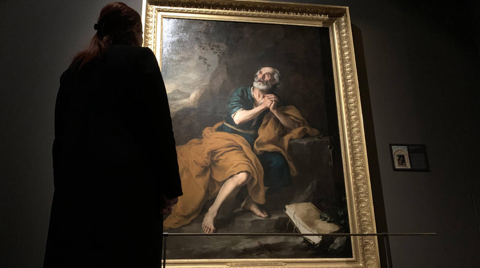 Cuadro de San Pedro Penitente de Bartolomé Esteban Murillo, que se puede ver en la Iglesia de los Venerables de Sevilla. La obra sale a subasta como parte de los bienes en concurso de acreedores de Abengoa, aunque no puede salir de España al ser un Bien de Interés Cultural. 