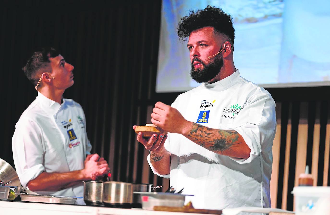 Estrella: Abraham Ortega y Aser Martín, ambos del restaurante Tabaiba, en la capital grancanaria